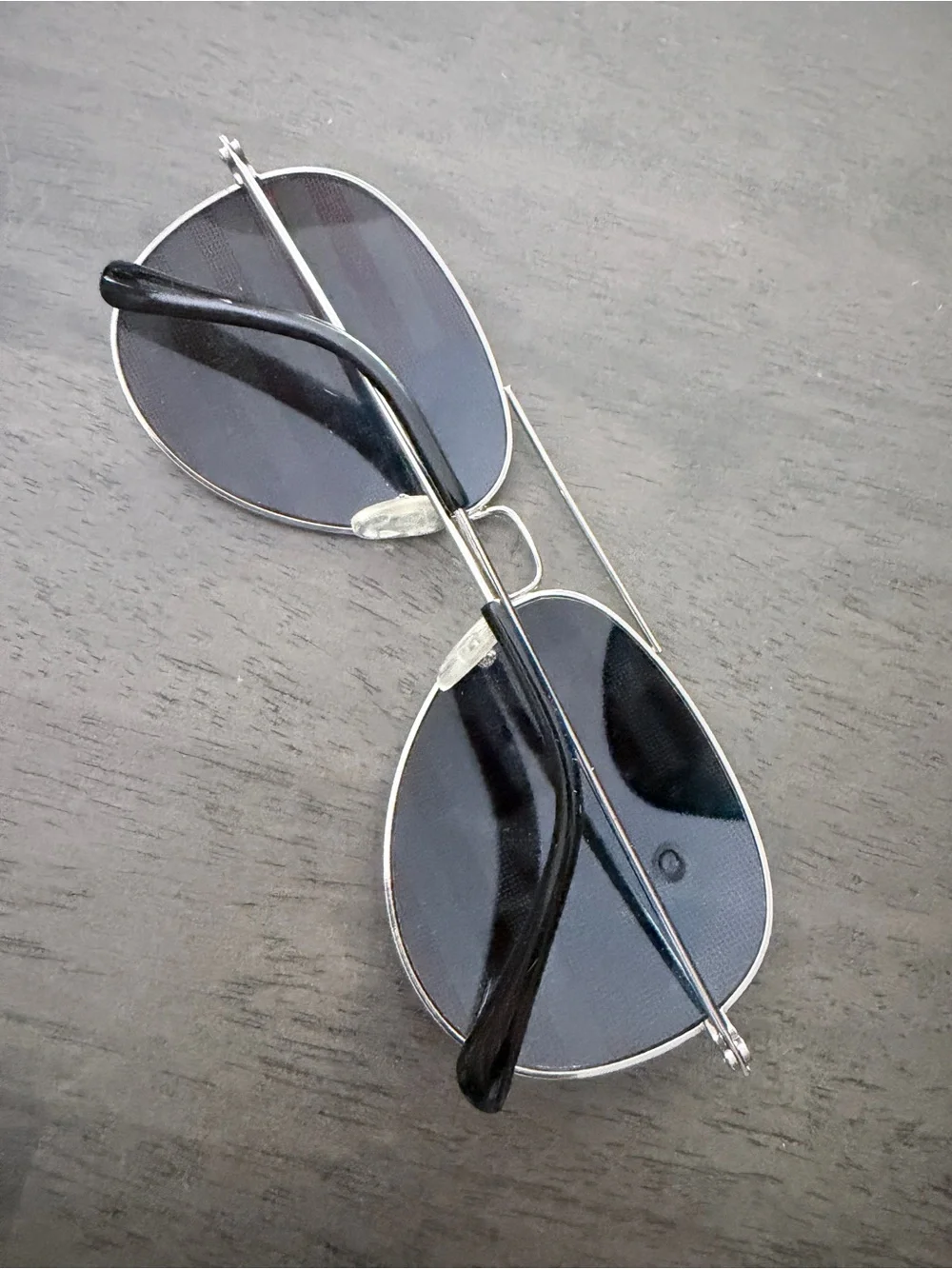 Aviator Sunglasses with American Flag Lenses - Silver Frame